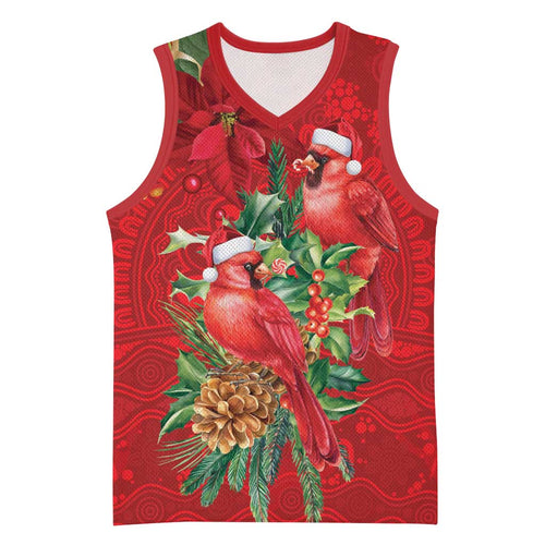 Aussie Red Cardinal Basketball Jersey Aboriginal Inspired Christmas - Aussie Hoodie