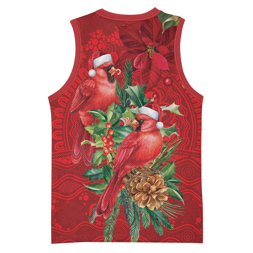 Aussie Red Cardinal Basketball Jersey Aboriginal Inspired Christmas - Aussie Hoodie
