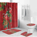 Aussie Red Cardinal Bathroom Set Aboriginal Inspired Christmas - Aussie Hoodie