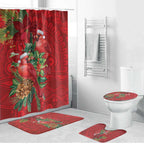 Aussie Red Cardinal Bathroom Set Aboriginal Inspired Christmas - Aussie Hoodie