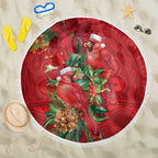 Aussie Red Cardinal Beach Blanket Aboriginal Inspired Christmas - Aussie Hoodie