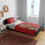 Aussie Red Cardinal Bedding Set Aboriginal Inspired Christmas - Aussie Hoodie