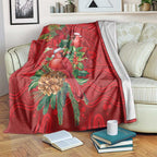 Aussie Red Cardinal Blanket Aboriginal Inspired Christmas - Aussie Hoodie