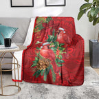 Aussie Red Cardinal Blanket Aboriginal Inspired Christmas - Aussie Hoodie