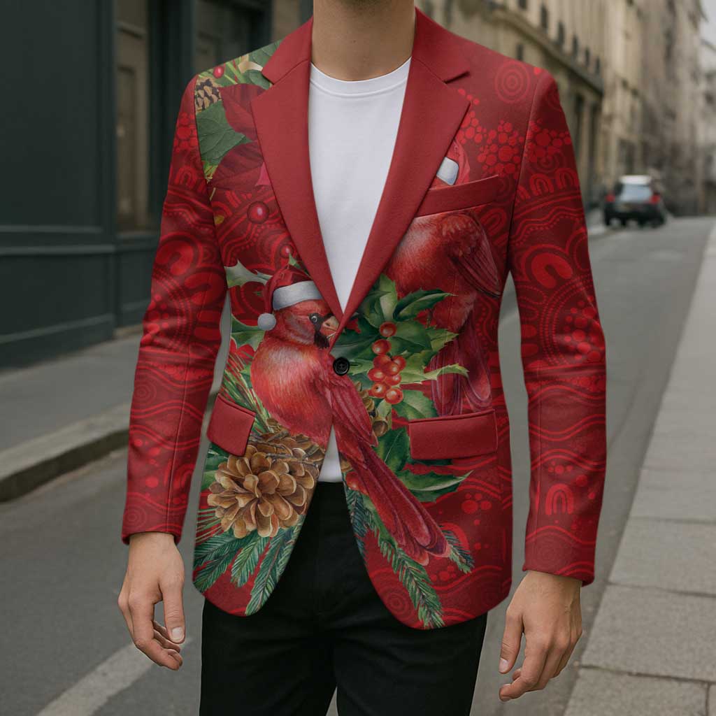 Aussie Red Cardinal Blazer Aboriginal Inspired Christmas - Aussie Hoodie