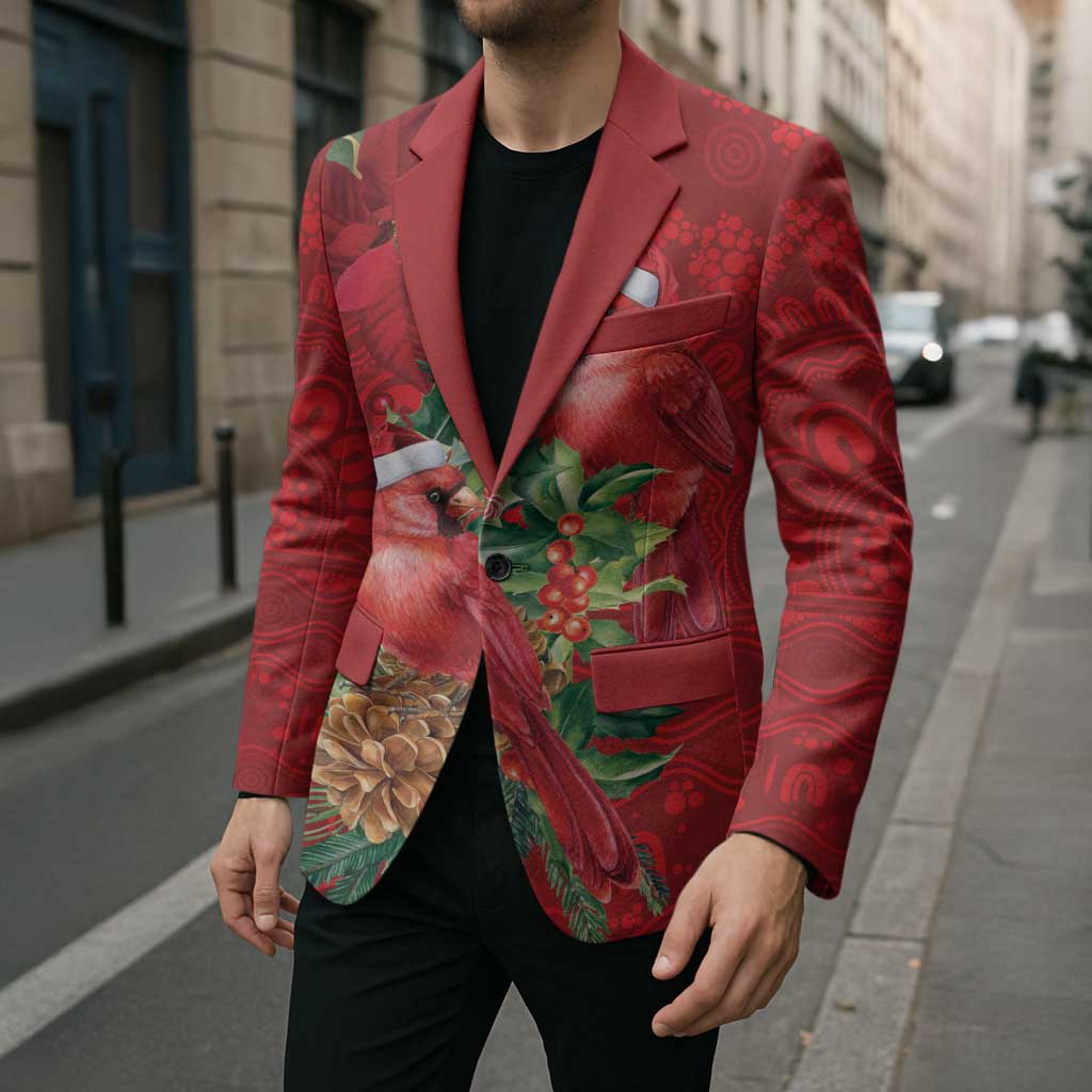 Aussie Red Cardinal Blazer Aboriginal Inspired Christmas - Aussie Hoodie