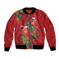 Aussie Red Cardinal Bomber Jacket Aboriginal Inspired Christmas - Aussie Hoodie