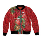 Aussie Red Cardinal Bomber Jacket Aboriginal Inspired Christmas - Aussie Hoodie