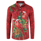 Aussie Red Cardinal Button Sweatshirt Aboriginal Inspired Christmas - Aussie Hoodie