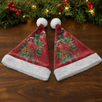 Aussie Red Cardinal Christmas Santa Hat Aboriginal Inspired Christmas - Aussie Hoodie