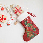 Aussie Red Cardinal Christmas Stocking Aboriginal Inspired Christmas - Aussie Hoodie