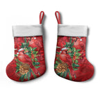 Aussie Red Cardinal Christmas Stocking Aboriginal Inspired Christmas - Aussie Hoodie