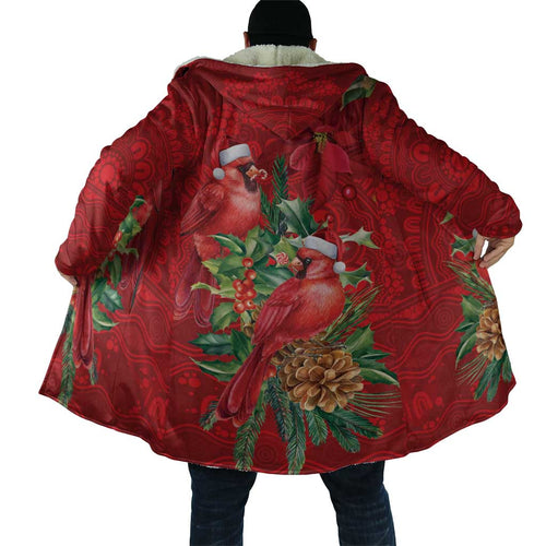 Aussie Red Cardinal Cloak Aboriginal Inspired Christmas - Aussie Hoodie