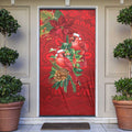 Aussie Red Cardinal Door Cover Aboriginal Inspired Christmas - Aussie Hoodie