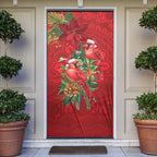 Aussie Red Cardinal Door Cover Aboriginal Inspired Christmas - Aussie Hoodie