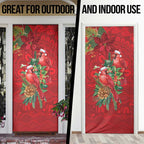 Aussie Red Cardinal Door Cover Aboriginal Inspired Christmas - Aussie Hoodie