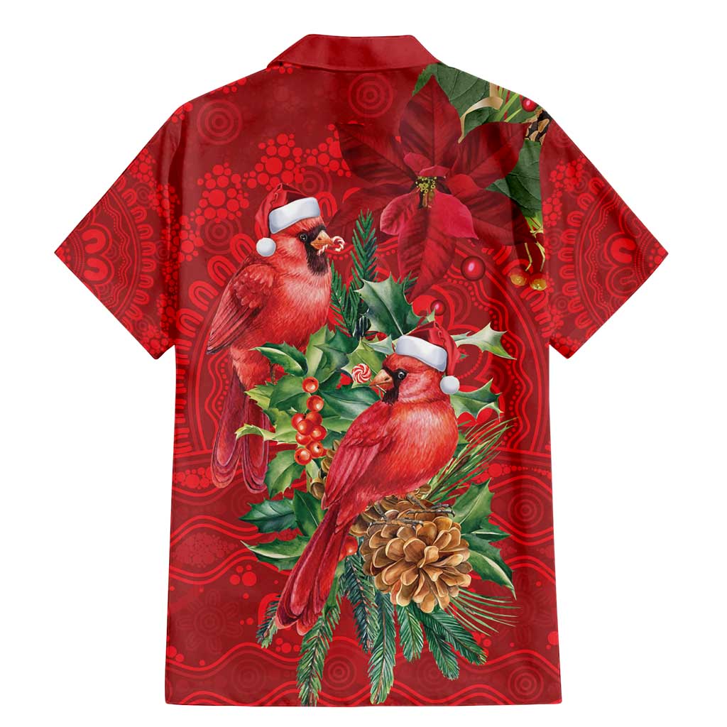Aussie Red Cardinal Family Matching Mermaid Dress and Hawaiian Shirt Aboriginal Inspired Christmas - Aussie Hoodie