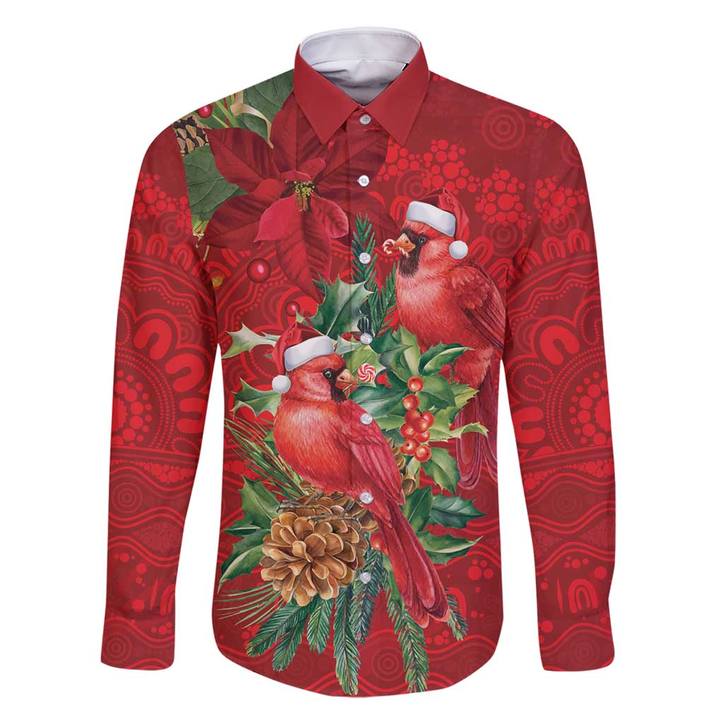 Aussie Red Cardinal Family Matching Summer Maxi Dress and Hawaiian Shirt Aboriginal Inspired Christmas - Aussie Hoodie