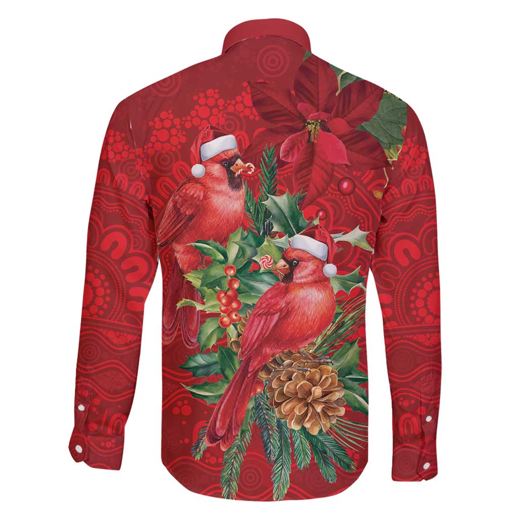 Aussie Red Cardinal Family Matching Summer Maxi Dress and Hawaiian Shirt Aboriginal Inspired Christmas - Aussie Hoodie