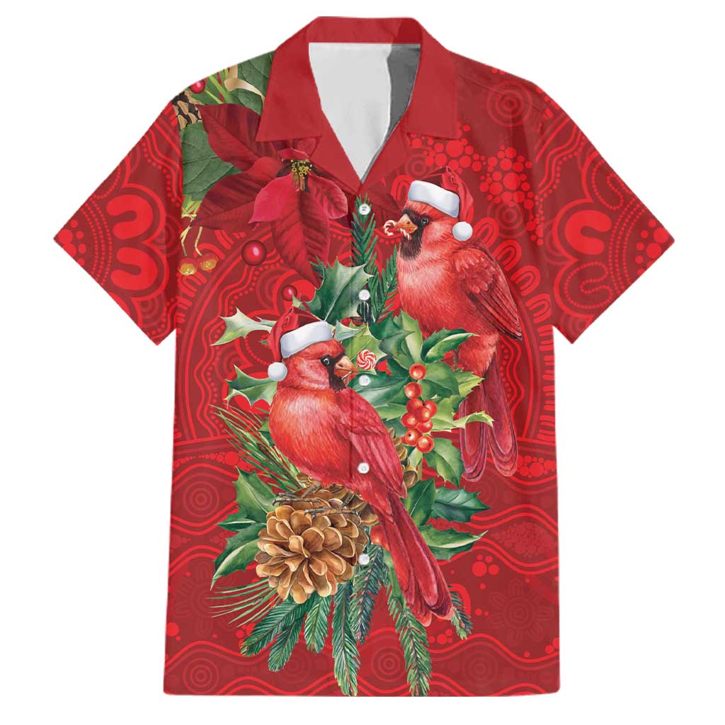 Aussie Red Cardinal Family Matching Tank Maxi Dress and Hawaiian Shirt Aboriginal Inspired Christmas - Aussie Hoodie