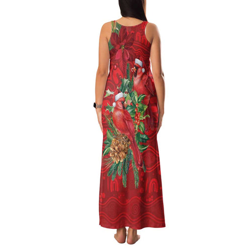 Aussie Red Cardinal Family Matching Tank Maxi Dress and Hawaiian Shirt Aboriginal Inspired Christmas - Aussie Hoodie