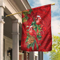 Aussie Red Cardinal Garden Flag Aboriginal Inspired Christmas - Aussie Hoodie
