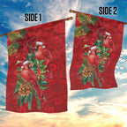 Aussie Red Cardinal Garden Flag Aboriginal Inspired Christmas - Aussie Hoodie