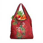Aussie Red Cardinal Grocery Bag Aboriginal Inspired Christmas - Aussie Hoodie