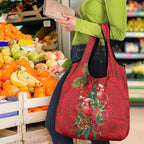 Aussie Red Cardinal Grocery Bag Aboriginal Inspired Christmas - Aussie Hoodie
