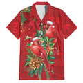 Aussie Red Cardinal Hawaiian Shirt Aboriginal Inspired Christmas - Aussie Hoodie