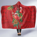 Aussie Red Cardinal Hooded Blanket Aboriginal Inspired Christmas - Aussie Hoodie