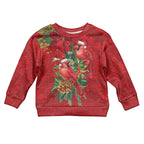 Aussie Red Cardinal Kid Ugly Christmas Sweater Aboriginal Inspired Christmas - Aussie Hoodie