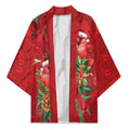 Aussie Red Cardinal Kimono Aboriginal Inspired Christmas - Aussie Hoodie