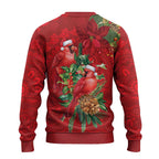 Aussie Red Cardinal Ugly Christmas Sweater Aboriginal Inspired Christmas - Aussie Hoodie