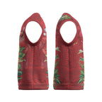 Aussie Red Cardinal Christmas Knitted V-Neck Vest Aboriginal Inspired Christmas - Aussie Hoodie