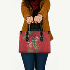 Aussie Red Cardinal Leather Bag Aboriginal Inspired Christmas - Aussie Hoodie