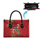 Aussie Red Cardinal Leather Bag Aboriginal Inspired Christmas - Aussie Hoodie