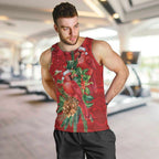Aussie Red Cardinal Men Tank Top Aboriginal Inspired Christmas - Aussie Hoodie