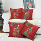 Aussie Red Cardinal Pillow Cover Aboriginal Inspired Christmas - Aussie Hoodie