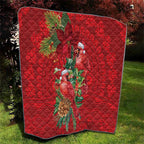 Aussie Red Cardinal Quilt Aboriginal Inspired Christmas - Aussie Hoodie