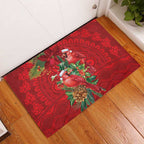 Aussie Red Cardinal Rubber Doormat Aboriginal Inspired Christmas - Aussie Hoodie