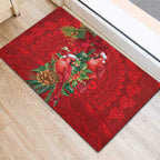 Aussie Red Cardinal Rubber Doormat Aboriginal Inspired Christmas - Aussie Hoodie