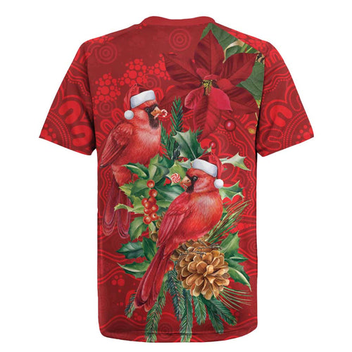 Aussie Red Cardinal Rugby Jersey Aboriginal Inspired Christmas - Aussie Hoodie