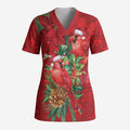 Aussie Red Cardinal Scrub Top Aboriginal Inspired Christmas - Aussie Hoodie