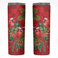 Aussie Red Cardinal Skinny Tumbler Aboriginal Inspired Christmas - Aussie Hoodie