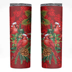 Aussie Red Cardinal Skinny Tumbler Aboriginal Inspired Christmas - Aussie Hoodie