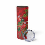 Aussie Red Cardinal Skinny Tumbler Aboriginal Inspired Christmas - Aussie Hoodie