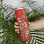 Aussie Red Cardinal Skinny Tumbler Aboriginal Inspired Christmas - Aussie Hoodie