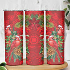 Aussie Red Cardinal Skinny Tumbler Aboriginal Inspired Christmas - Aussie Hoodie
