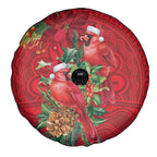 Aussie Red Cardinal Spare Tire Cover Aboriginal Inspired Christmas - Aussie Hoodie